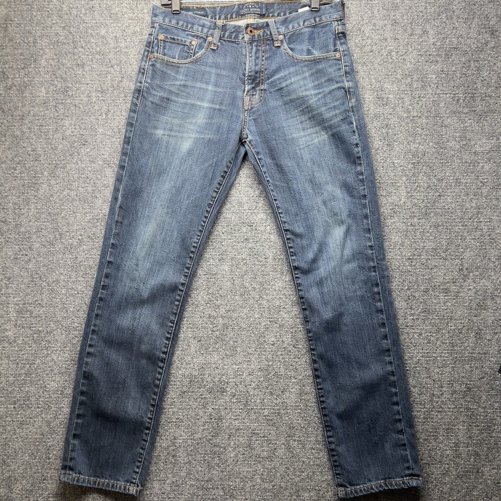 Lucky Brand 121 Slim Jeans Mens Blue Medium Wash Premium Denim